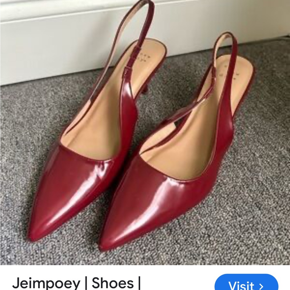 Chic Maroon Slingback Heels